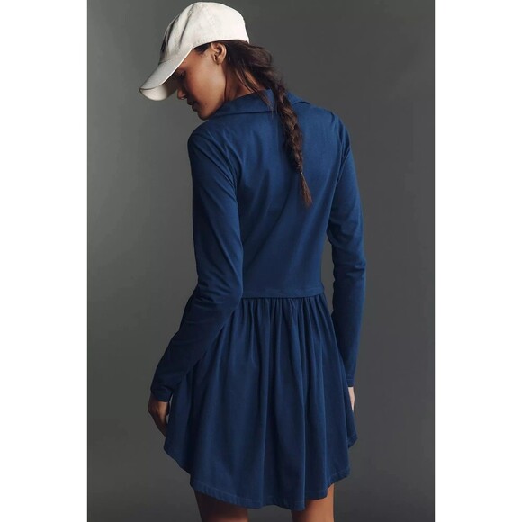 Daily Practice By Anthropologie Taylor Long-Sleeve Zip-Front Mini Dress L 284598 - Picture 4 of 10